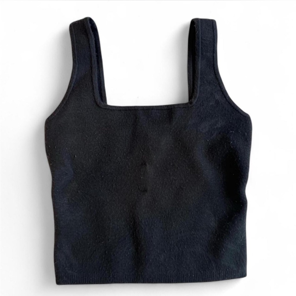 Abercrombie & Fitch Squareneck Knit Tank in Gray
